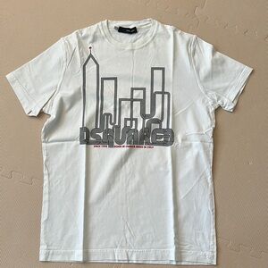 D Squared White Graphic T-Shirt